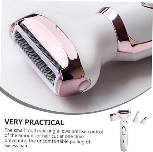 1set USB Rechargeable Female Nose Hair Trimmer Dehairing Tool Electric Nose Cleaning Device for Eyebrows Sideburns and Ear Hair Removal White