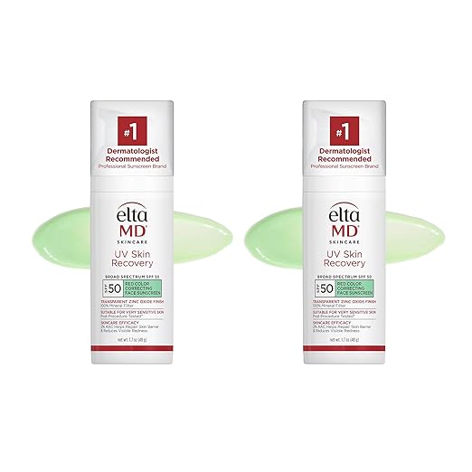EltaMD UV Skin Recovery Face Sunscreen with Zinc Oxide All Mineral Safe for Sensitive Skin SPF 50