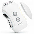 Face Massager Tool with Red Light Therapy for Face Jade＆Rose Quartz Microcurrent Facial Device with Vibration＆7-Color LED Warm Heat Gua Sha Facial Tools for Lifting De-Puffing Lymphatic Drainage