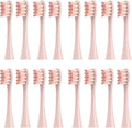 16pcs Replacement Brush HeadsCompatible for Oclean X/Pro/ Z1/ SE F1 One PW01/03/05/07/09 P5 Electric Toothbrush(16 Pink)