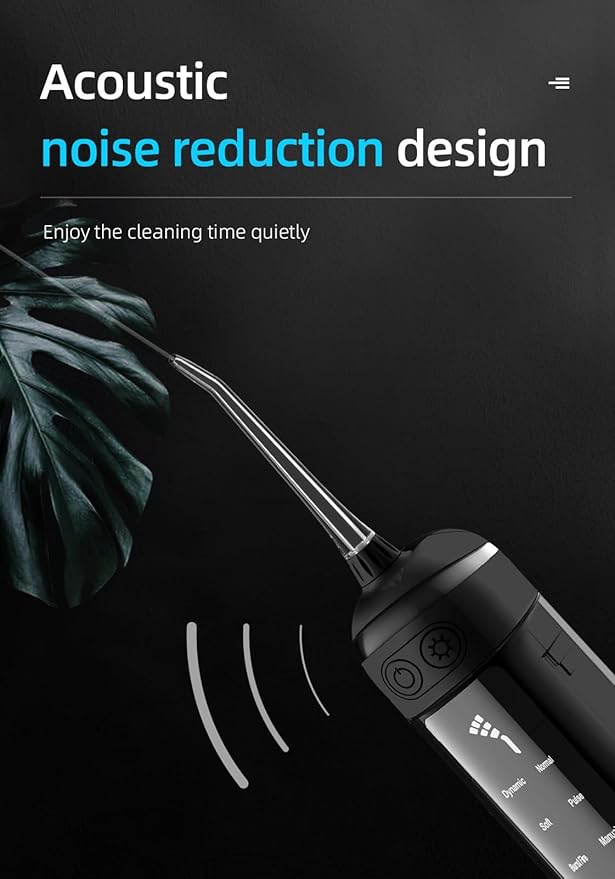 6-Mode Oral Irrigator Portable Water Flosser Ipx7 Waterproof Flossing Toothpick Toothbrush for Traveling Home Use Toothbrush with 4 Nozzles (Color : Orange)