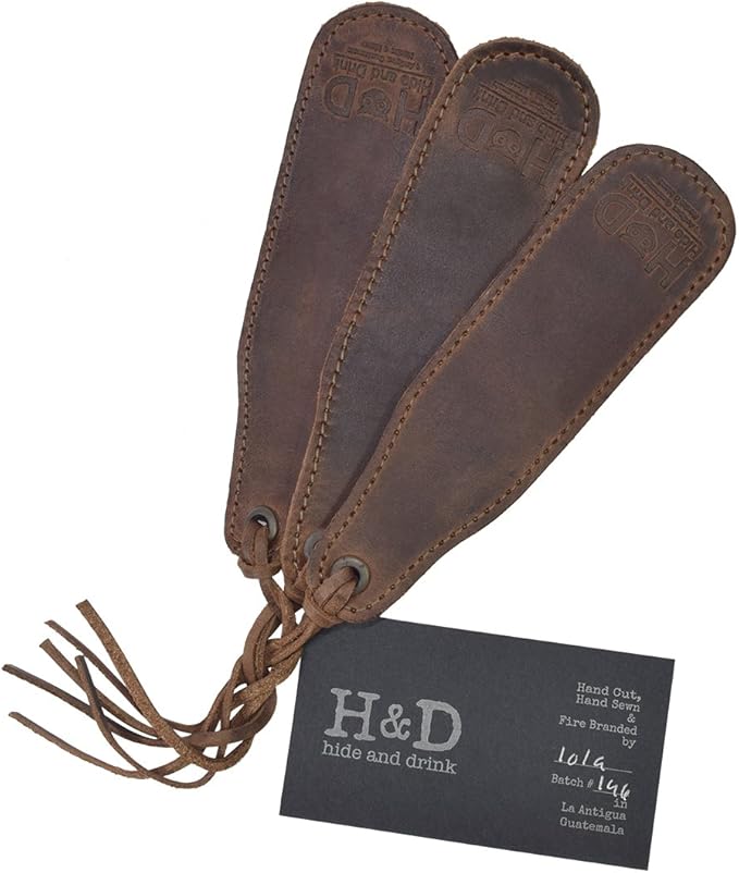 Hide &amp Drink Leather Bookmark Page Marker for Book Lovers Page Turners Travel Readers Literature Fans Book Club Gifts Handmade 101 Year Warranty (Espresso)