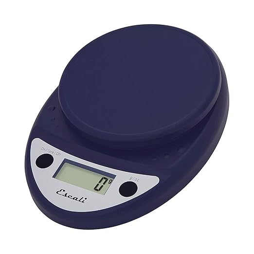 Escali Primo Digital Food Scale Multi-Functional Kitchen Scale and Baking Scale for Precise Weight Measuring and Portion Control 8.5 x 6 x 1.5 inches Royal Blue