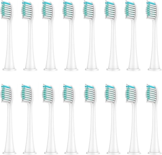8-20Pcs Replacement Brush Heads Compatible for HX3/HX6/HX9 HX6064(16Pcs White)
