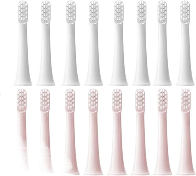 12PCS Brush Heads ReplaceableCompatible for XIAOMI T100 Toothbrush(5White5Pink)