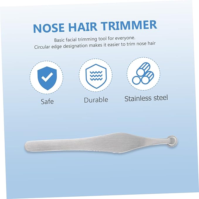 Beaupretty 3pcs Nasal Hair Trimmer Kit Rounded Tip Scissors and Tweezer Tool for Precise Grooming Construction Safe and Painless Nose Hair Removal Portable for Home and Travel Use