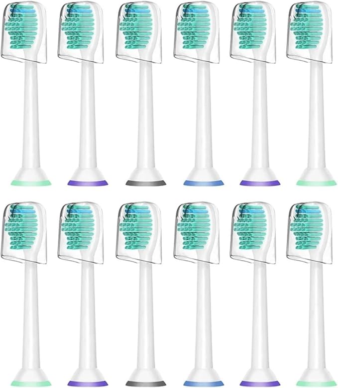 8/12/16/20 Pcs Toothbrush Heads for HX6780 HX6781 HX6782 HX6902 HX6910 HX6911 HX9044 HX6074 HX9024 HX6730 HX6062(12PC with Cap)