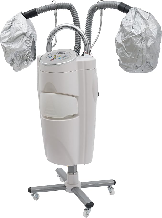 700W Double Headed Hair Steamer Machine110V Multifunctional Hair Dyeing Machine Stand Up Base Hairs Soil Machine Color Processor Hairdressing Care Hair Repair Equipment (700W)