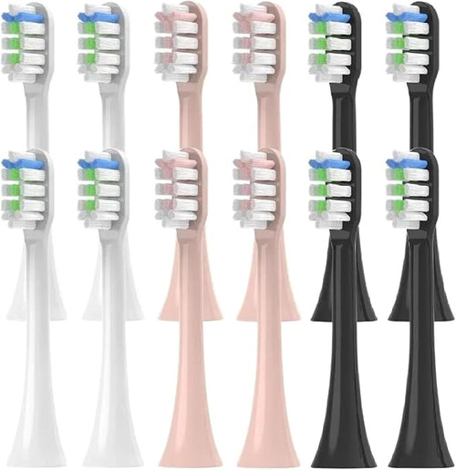 12PCS Replacement Brush Heads Compatible for V1/X1/X3/X5/X3U/X3PRO/v1/v2 Sonic Electric Toothbrush Soft(3pcs)
