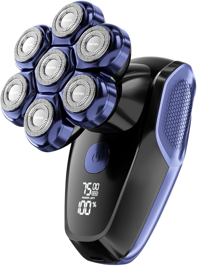Head Shavers for Bald Men Bald Men's Head Shaver - Wet &amp Dry Use Suspension Shaving System Detachable Magnetic Head USB Fast Charge &amp Digital Display Ideal Gift