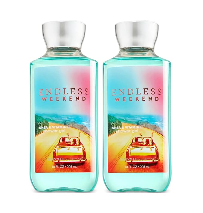 Bath &amp Body Works Endless Weekend Shower Gel Gift Sets 10 Oz 2 Pack (Endless Weekend) 20 ounces