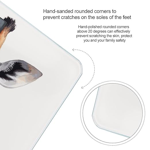 Stylish Animal Watercolor Giraffe Bathroom Scale Weight Scale for Body WeightHighly Accurate Digital Weighing Machine Clear LED Display Digital Bathroom Body Scale 400lb/182kg