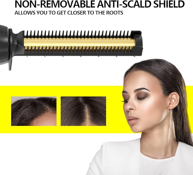 Lura Professional Root/Edge Straightener200-500°F Pressing Combs for Black HairElectric Hot Comb for Women Thick Hair