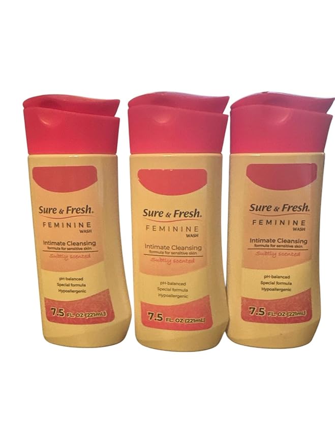 (3 Ct) Sure &amp Fresh Feminine Wash Intimate Cleansing Subtly Scented 7.5 fl oz