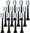 4/8/12/20 Pcs Replacement Brush HeadsCompatible for Philips Electric Toothbrush Toothbrushes Head for Teeth Cleaning(Black-12 Pcs)