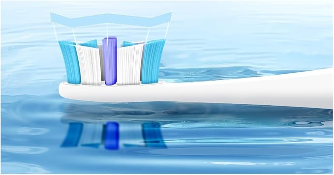 Compatible with Seago Electric Toothbrush Heads 12 Pieces Adult Toothbrushes 5 Modes Pressure Sensor IPX7 Waterproof with Holder C027(SG-C027-12PCS Black)