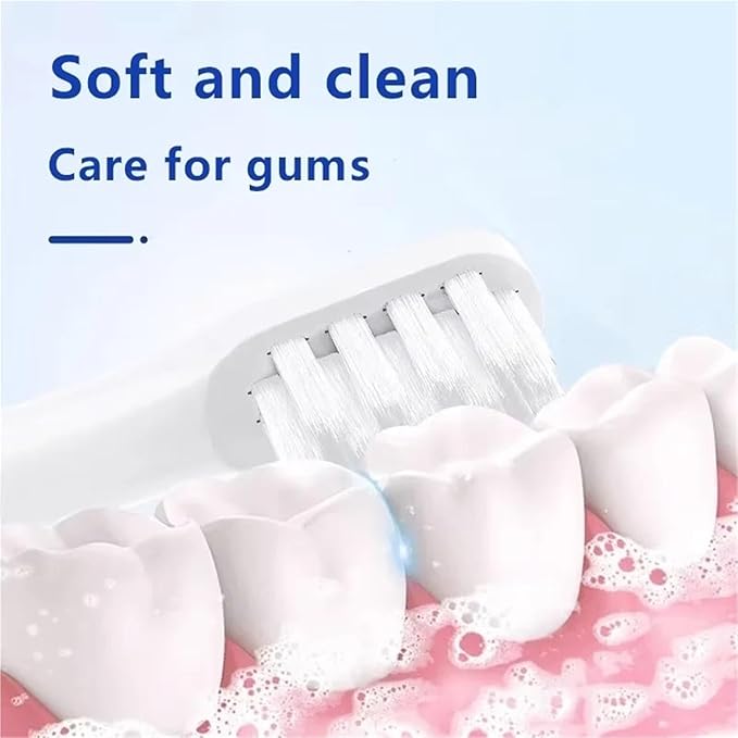 Suitable for Replacement Heads of T501C/T501/T301/T302 Electric toothbrushes(White blue-3pcs)