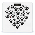 Digital Bathroom Scale for Body Weight Scale with Bright LCD Display High Accuracy Step-On Technology Auto On/Off Dog Paw Print Love Heart Digital Scales 400 Lbs /180kg