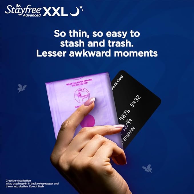 Stayfree Advanced XXL | 42 Pads | All Night Ultra Comfort Sanitary Pads for Women |