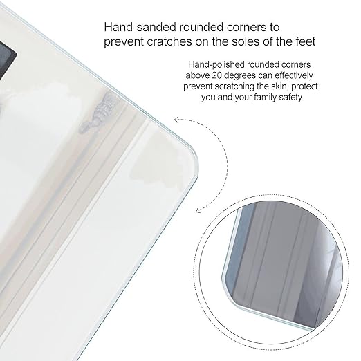 Long Haired Cat Digital Bathroom Scale for Body Weight with High Precision Digital Weighing Scale with BMI Clear LCD Display and Step-On Measures Weight Up to 180kg