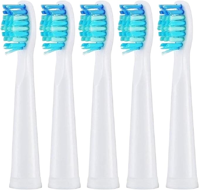 Replacement Brush Head Compatible for FW-507/508/515/551/917/959/2011/D1/D3/D7/D8 Electric Toothbrush(5 Pcs White)