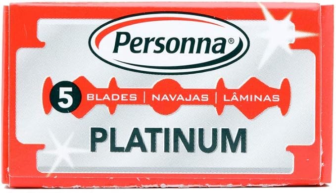 Personna Platinum Red Chrome Double Edge Stainless Steel 100 Blades 20BX