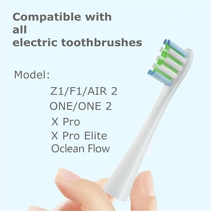 Replacement Brush HeadsaCompatible for Oclean Flow/X PRO Elite/X /F1/Z1/One/ Air2 Sonic Electric Toothbrush Nozzles(6 LVOC)