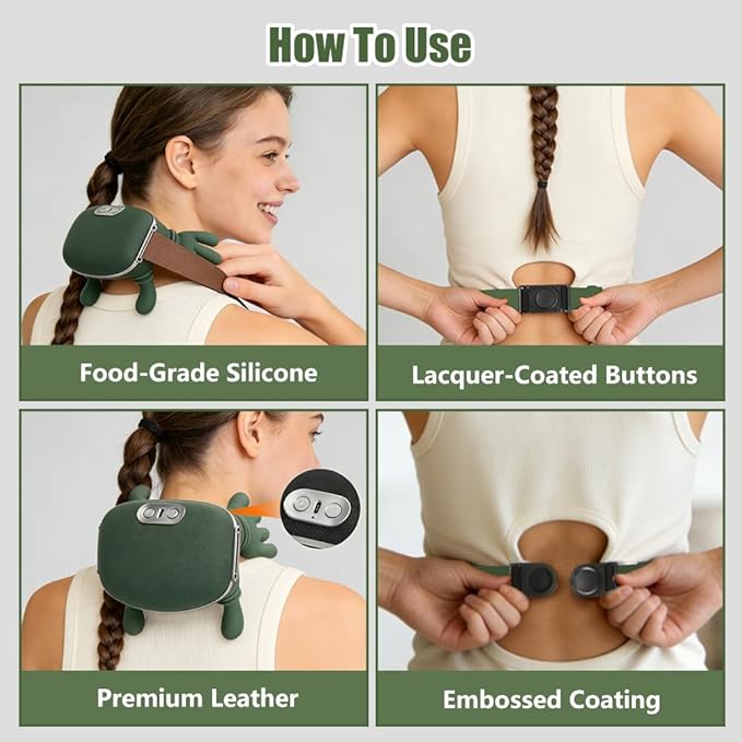 2026 New Electric Shiatsu Neck and Back Massager Neck Massager with Heat Shoulder Massager 3 Intensity Levels + 2 Heat Settings 4D Kneading Massage Simulates a Real Palm Massage for Comfort