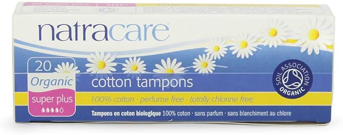 Natracare Organic Cotton Tampons Super Plus 20 ea ( Pack of 4)