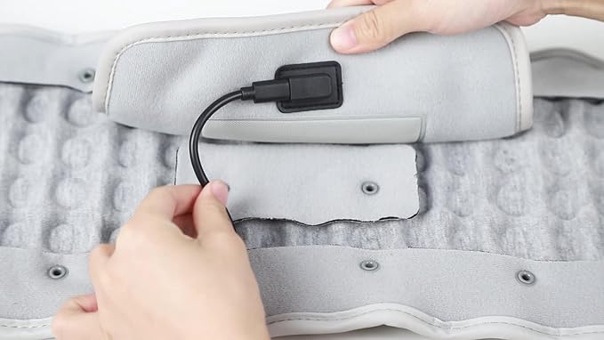 3-in-1 Back Support Belt with Sciatica Comfort Rechargeable Lumbar Brace for Lower Back Relief Portable Wireless Massager for Men &amp Women Ideal for Relaxation Free Size