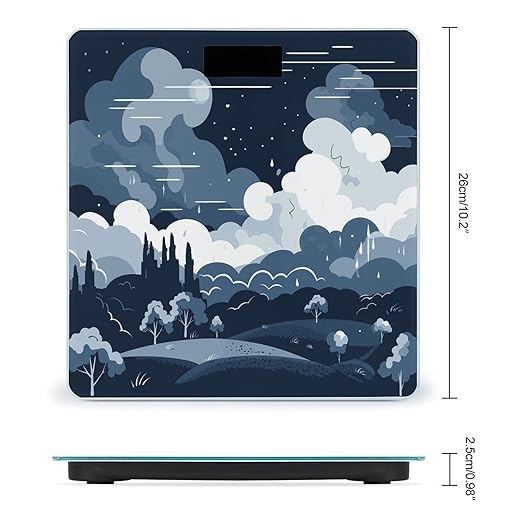 Lightning in The Sky Smart Scale for Body Weight Accurate Bathroom Scale with LED Display Digital Weight Scales Weighing Machine High Precision Scales for Bath Home