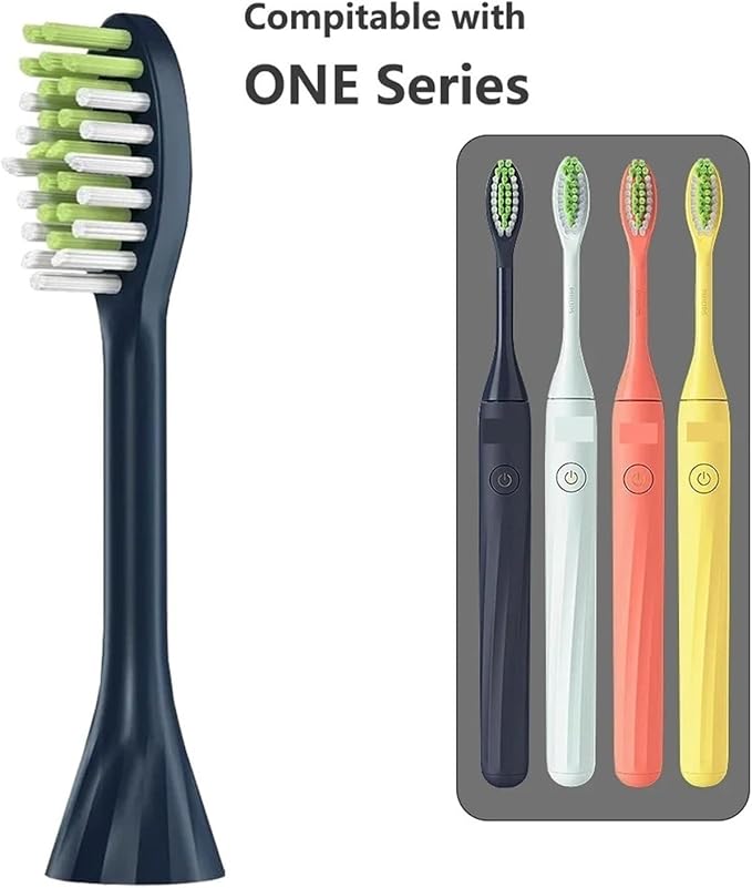 10pcs Replacement Toothbrush HeadsCompatible for Ph One Care Head HY1100 HY1200 BH1022(Black)