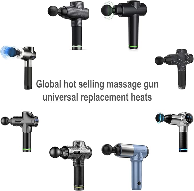 Massage Gun Attachments for Hypervolt Go 12PCS Replaceable Massager Heads to Meet Different Needs for Deep Tissue Percussion Relief Upgraded Massage Head Plug-n-Play Accessories Easy to Use