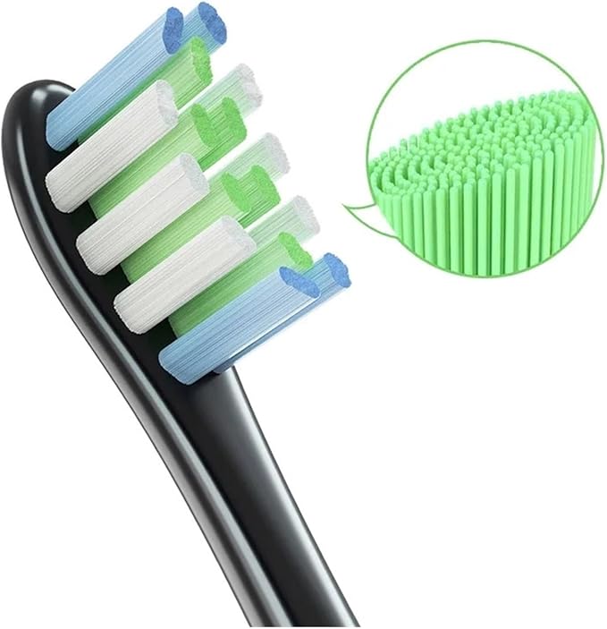 30/50PCS Vacuum Brush Compatible for Oclean X PRO/ Z1/ F1/ One/Air 2 /SE Replacement Head Toothbrush Nozzles Soft Bristle(50Black)