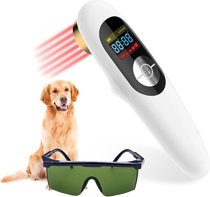 Red Light Therapy Light for Dogs - Infrared Light Therapy for Pain Relief with Goggles and Storage Bag