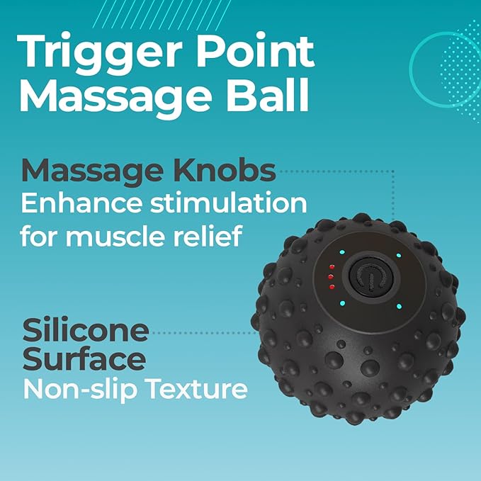 ZeenKind Vibrating Foot Massage Ball for Plantar Fasciitis Relief Portable Deep Tissue Muscle Massager Foot Arch and Heel Pain Rechargeable Ball Massager for Deep Tissue Trigger Point Therapy