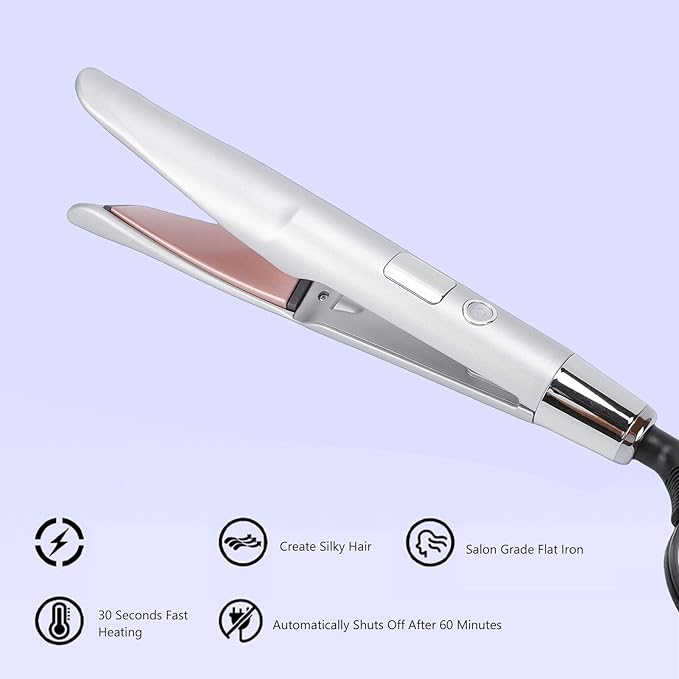 KENANLAN Twist Flat Iron Hair Straightener2-in-1 Hair Straightener and Curler with Swivel Cord LED Display11 Temp Settings Adjust Temp 130-230℃ for All Hair Types