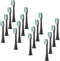 Electric Toothbrush Head Replaceable Sonic Electric Suitable for Philips Sonicare's Brush(Black 16pc)