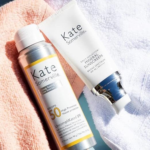 Kate Somerville UncompliKated SPF – SPF 50 Face Sunscreen and Soft Focus Makeup Setting Spray Daily Use Sun Protection with Matte Finish 3.4 Fl Oz