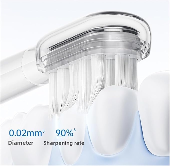 Compatible for Laifen Electric Toothbrush Head LFTBO1-S LFTB01-P ABS LFTB01-A Oscillation &amp Vibration(Bright White x3)