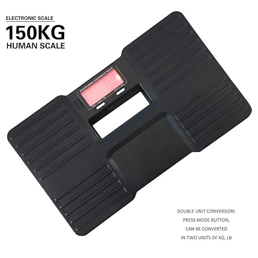 Weighing Scale Compact Digital Scales Precision Electronic Bathroom Human Body Scale Portable Body Health Bathroom Scale Max 150Kg Black