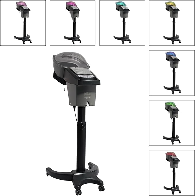 Hair Steamer 700W Adjustable Height Standing Hair Steamer with Wheels Adjust 7 Color LightHair Care Machine for Home Barber Stores Beauty Stores AC 110-240V