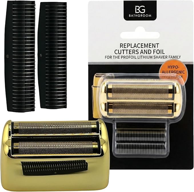 BG-14205 Electric Shaver Replacement Head Cordless Shaver Blade Kit Titanium Foil Assembly and Inner Cutters Durable Resistant Cutter Smooth Saving No Bump/Irritation