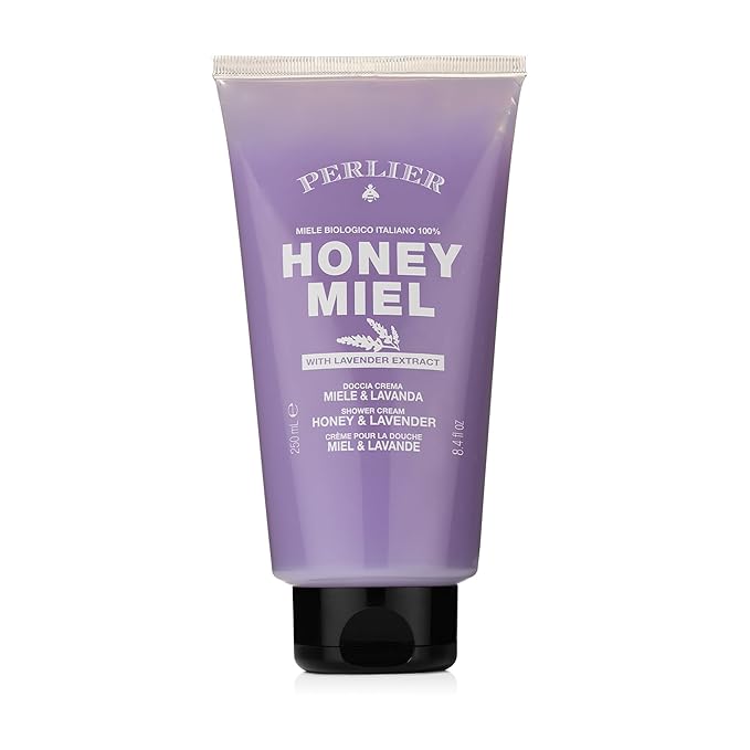 Perlier – Honey Lavender Shower Gel with Royal Jelly 8.4 oz – Calming Bath &amp Body Cleanser Moisturizing Honey Body Wash for Soft Skin Relaxing Lavender Scent Daily Nourishing Formula
