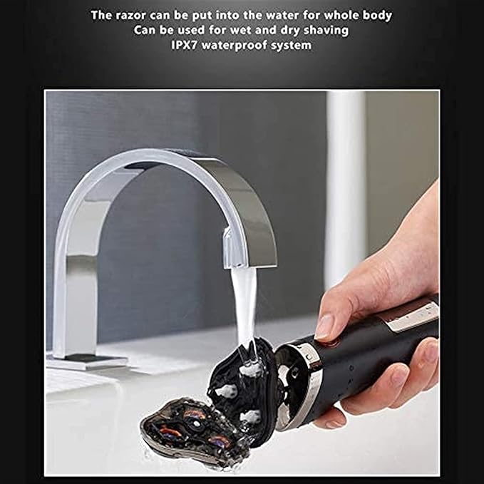 Electric Razor for Men 3D Rotary Design 4 in 1 Cordless Rechargeable Electric Shaver with Beard TrimmerWet &amp Dry Use
