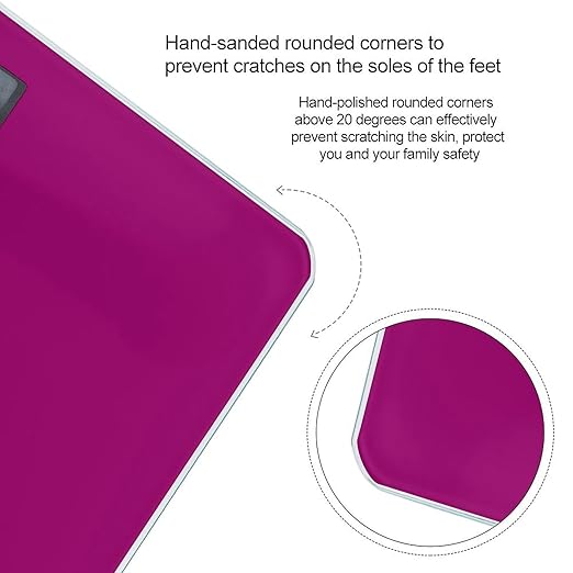 Smart Scale for Body Weight Automatic Switch Digital Bathroom Weighing Scale Purple Red