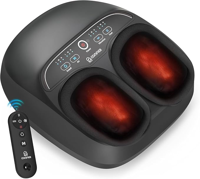 COMFIER Shiatsu Foot Massager with HeatFSA Eligible HSA StoreKneadingVibrationCompressionfeet Massager for Plantar Fasciitis NeuropathyMother's Day for WomenMenUse at HomeOfficeSize 13