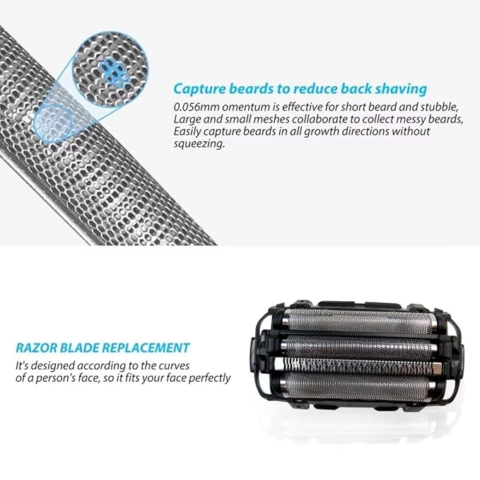 WES9025PC WES9025PC228 WES9025PC ES-LA63AA ES-LA63-S Shaver Outer Foil and Inner Blade Set Replacement for Panasonic a-rc4 4-Blade Shaver