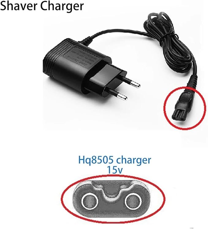 Razor USB Charger CableCompatible for PhilipsElectric Shaver HQ8505/6070/6075/6095 EU Plug Power Adapter Cable