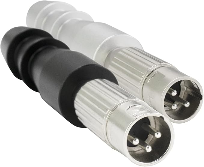 FREDORCH 3XLR Connector for Massager Reciprocating Linear Actuator End Connector DIY Adapter Attachments 2.5CM Diameter (3XLR Black)